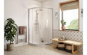 Iconic 800mm 2 Door Easy-Fit Quadrant & 45mm Tray Pack - Chrome
